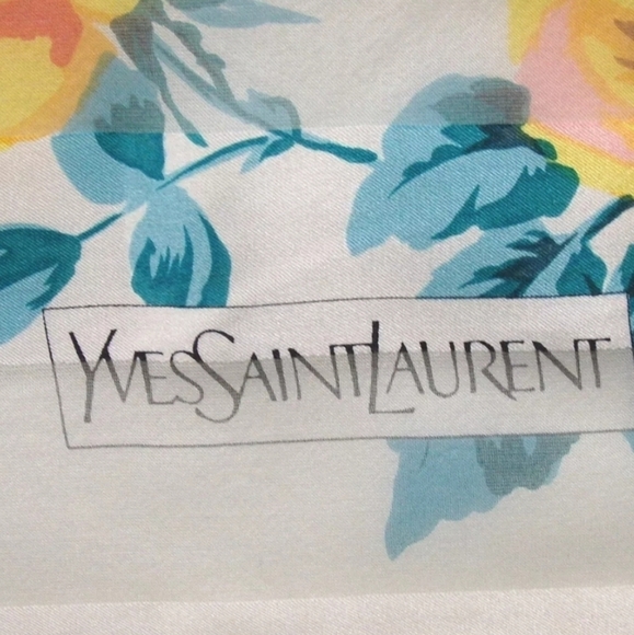 Yves Saint Laurent Floral Silk Scarf - Picture 3 of 6